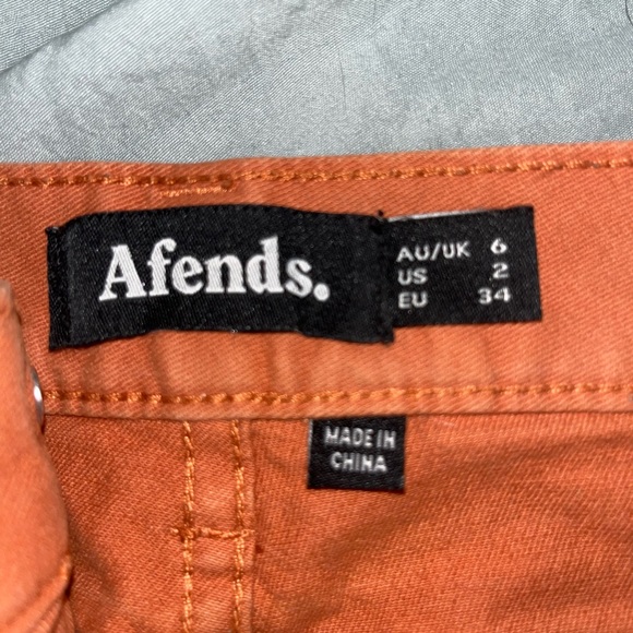 Afends super high-waisted hemp slim-fit coral pants - Picture 4 of 5